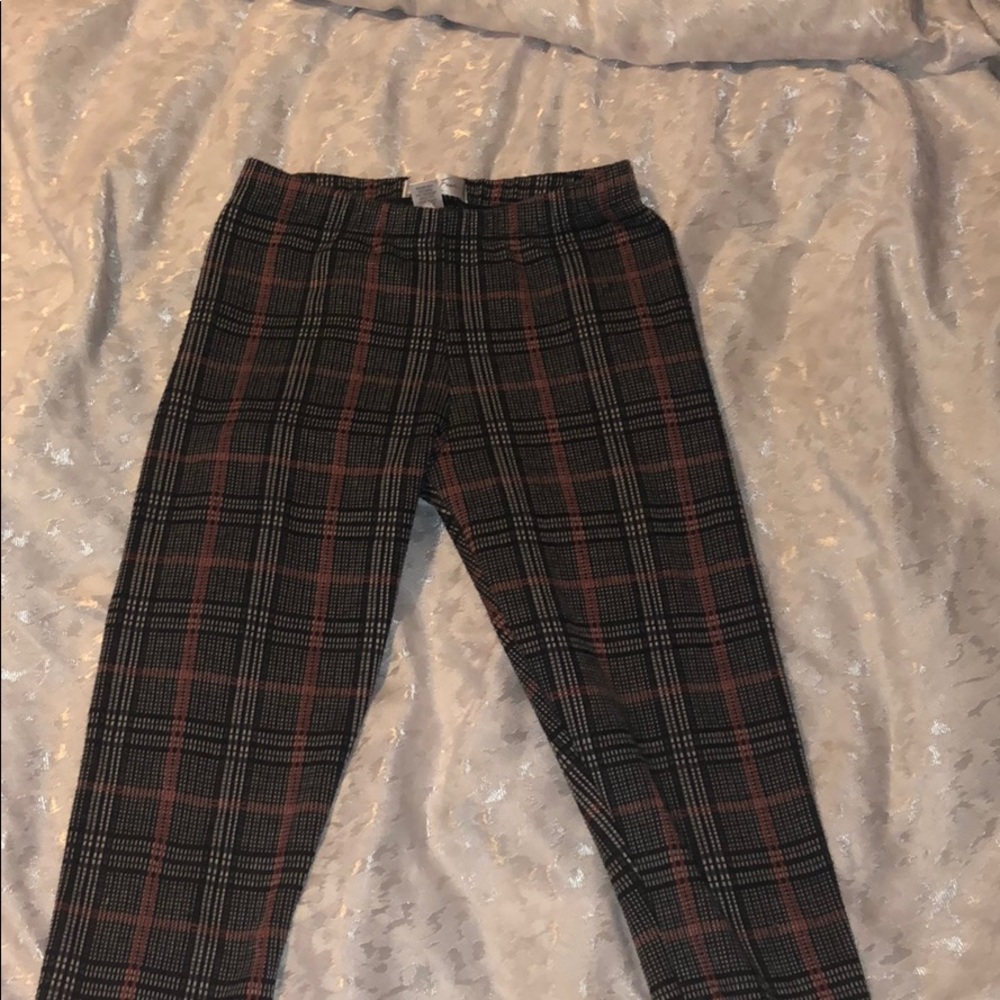 plaid ankle pants